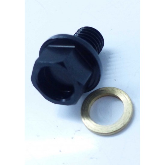 Bouchon De Vidange Aimanté M10 X 1.50 - Compatible Moto 50, Acier, Longueur 28 Mm, Avec Joint